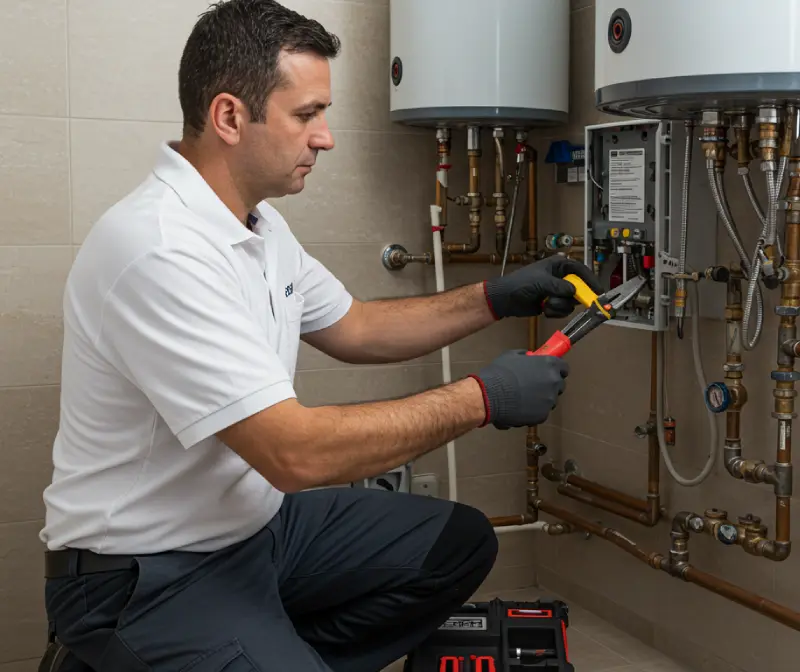 Professional hot water system installation service